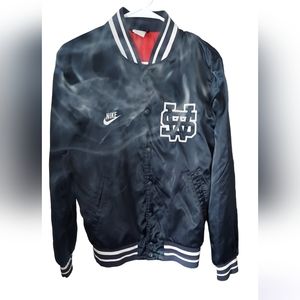 Nike sportswear beaverton Oregon Navy blue bomber jacket pre owned size small